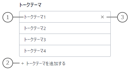 トークテーマ入力イメージ